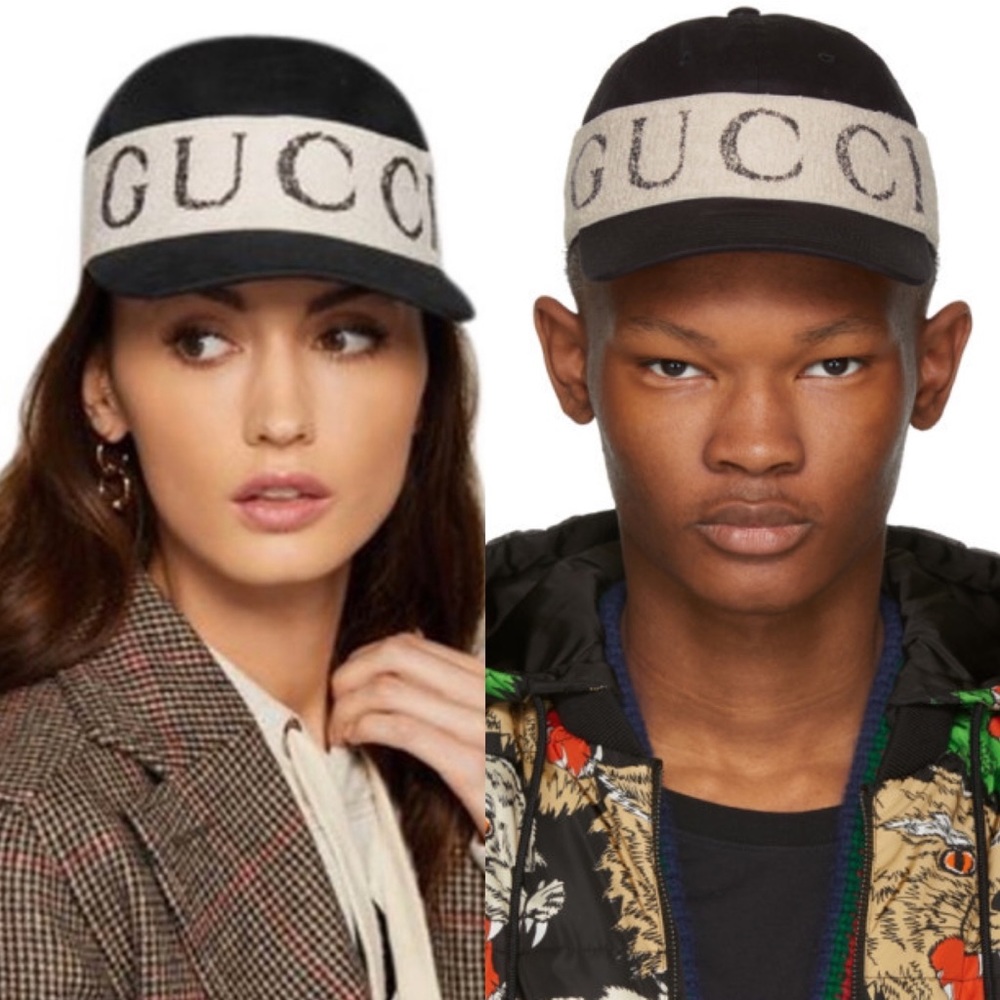 NEW GUCCI Logo Band Baseball Cap Black & White with tags, Medium, Men & Women